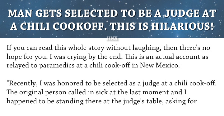 Man Get s Selected To Be A Judge At A Chili Cook Off This Is Hilarious 