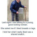 Last night I was talking to a good looking young woman.