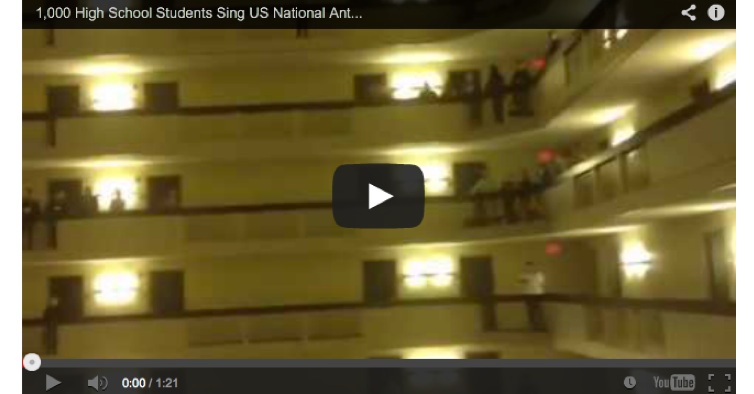 VIRAL: HS Choir Belts Out National Anthem From Hotel Room Balconies