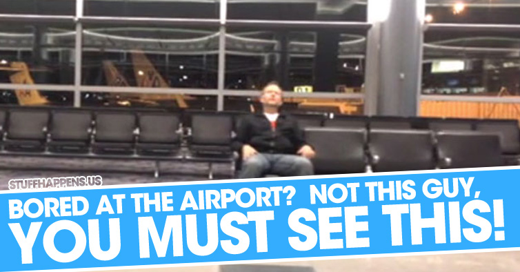 This Guy Was Bored And Stuck In An Airport Overnight – And You Won’t Believe What He Did!