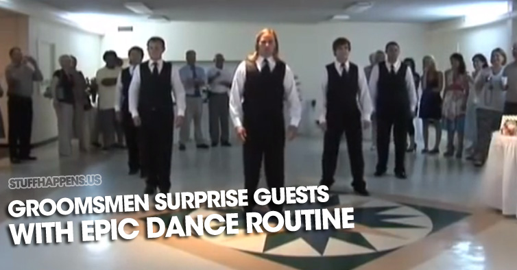 Watch These Groomsmen Surprise The Wedding Guests With An Epic Dance Routine