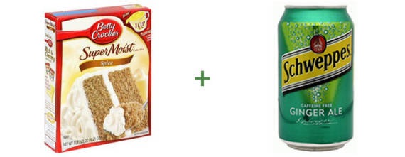 Spice Cake Mix and Ginger Ale