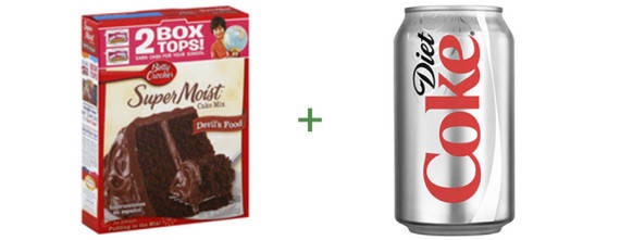 Devil's Food Cake Mix and Diet Coke