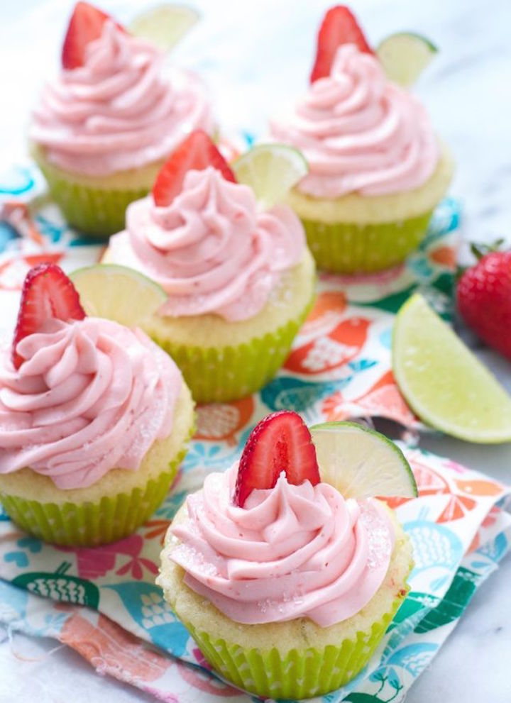 Cinco De Mayo - Strawberry Margarita Cupcakes