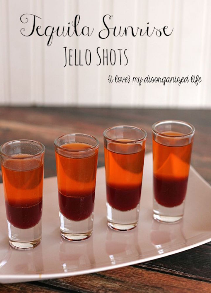 Cinco De Mayo - Tequila Sunrise Jello Shots